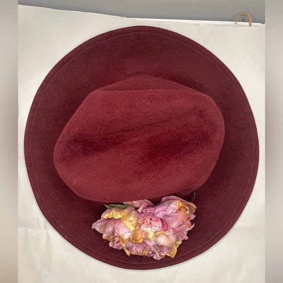 Rare! Gianfranco Lotti Firenze Wool Felt Hat with Flowers - Picture 2 of 10